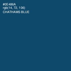 #0E486A - Chathams Blue Color Image