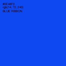 #0E48F0 - Blue Ribbon Color Image