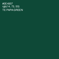 #0E4937 - Te Papa Green Color Image