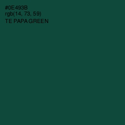 #0E493B - Te Papa Green Color Image