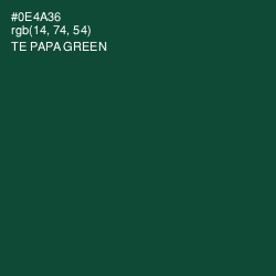 #0E4A36 - Te Papa Green Color Image