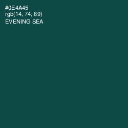 #0E4A45 - Evening Sea Color Image