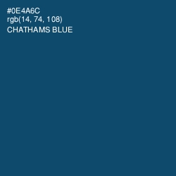 #0E4A6C - Chathams Blue Color Image