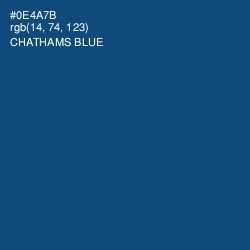 #0E4A7B - Chathams Blue Color Image