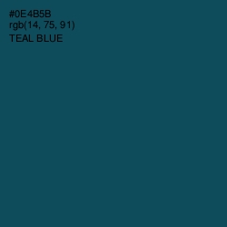 #0E4B5B - Teal Blue Color Image