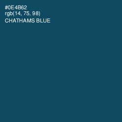 #0E4B62 - Chathams Blue Color Image