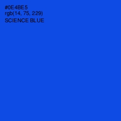 #0E4BE5 - Science Blue Color Image