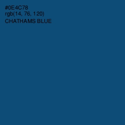 #0E4C78 - Chathams Blue Color Image