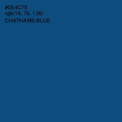 #0E4C7E - Chathams Blue Color Image