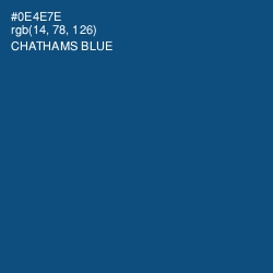 #0E4E7E - Chathams Blue Color Image