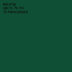 #0E4F36 - Te Papa Green Color Image