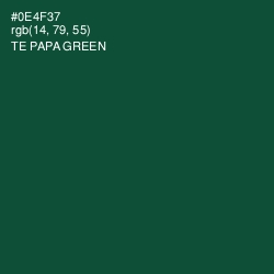 #0E4F37 - Te Papa Green Color Image