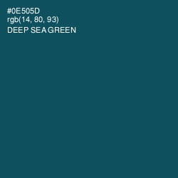 #0E505D - Deep Sea Green Color Image