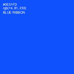#0E51FD - Blue Ribbon Color Image