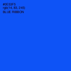 #0E53F5 - Blue Ribbon Color Image