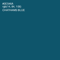 #0E546A - Chathams Blue Color Image