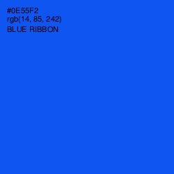 #0E55F2 - Blue Ribbon Color Image