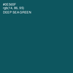 #0E565F - Deep Sea Green Color Image