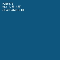 #0E567E - Chathams Blue Color Image