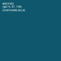 #0E576D - Chathams Blue Color Image