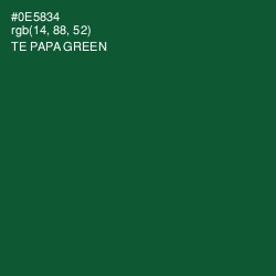 #0E5834 - Te Papa Green Color Image