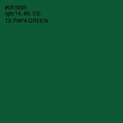 #0E5935 - Te Papa Green Color Image