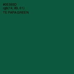 #0E593D - Te Papa Green Color Image