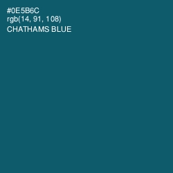 #0E5B6C - Chathams Blue Color Image
