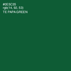 #0E5C35 - Te Papa Green Color Image