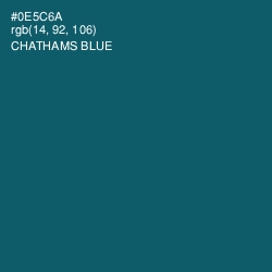 #0E5C6A - Chathams Blue Color Image