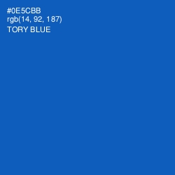 #0E5CBB - Tory Blue Color Image