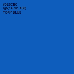 #0E5CBC - Tory Blue Color Image