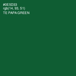 #0E5D33 - Te Papa Green Color Image