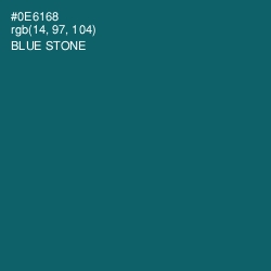 #0E6168 - Blue Stone Color Image