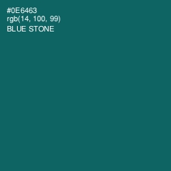 #0E6463 - Blue Stone Color Image