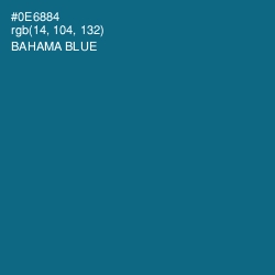 #0E6884 - Bahama Blue Color Image