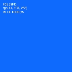 #0E69FD - Blue Ribbon Color Image