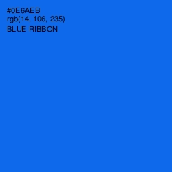 #0E6AEB - Blue Ribbon Color Image