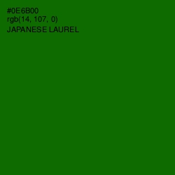 #0E6B00 - Japanese Laurel Color Image