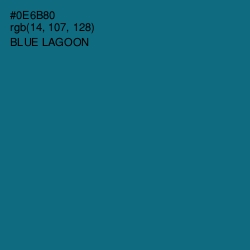 #0E6B80 - Blue Lagoon Color Image