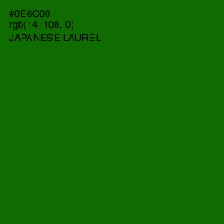 #0E6C00 - Japanese Laurel Color Image