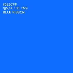 #0E6CFF - Blue Ribbon Color Image