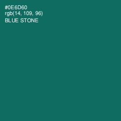 #0E6D60 - Blue Stone Color Image