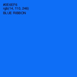 #0E6EF6 - Blue Ribbon Color Image