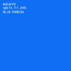 #0E6FF5 - Blue Ribbon Color Image