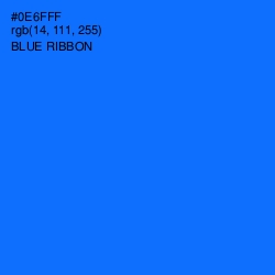 #0E6FFF - Blue Ribbon Color Image