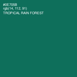 #0E705B - Tropical Rain Forest Color Image