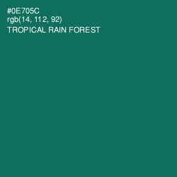 #0E705C - Tropical Rain Forest Color Image
