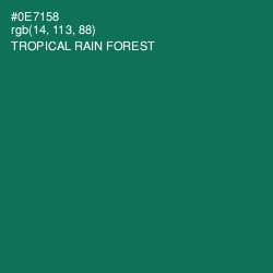 #0E7158 - Tropical Rain Forest Color Image