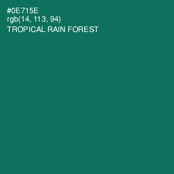 #0E715E - Tropical Rain Forest Color Image